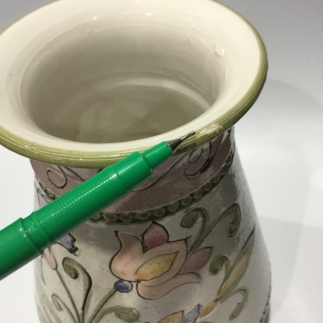 Vintage Italian Mid Century Pottery Vase, Floral Ceramic, Retro Home Décor