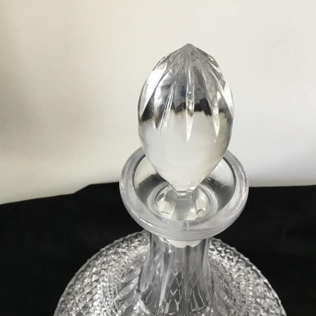 Vintage Sailor Boat Decanter, Flat Bottom Nautical Barware, 27cm Tall