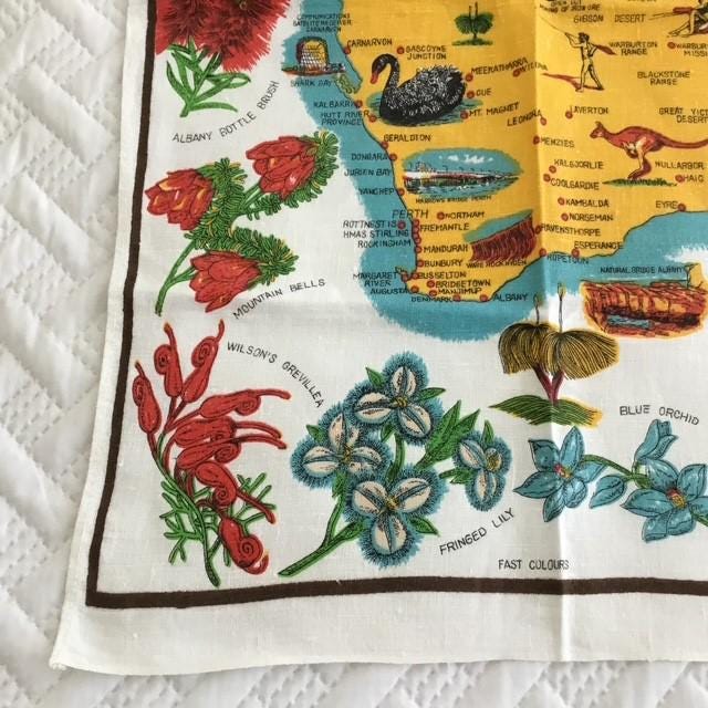 Tea towel Western Australia cotton linen blend