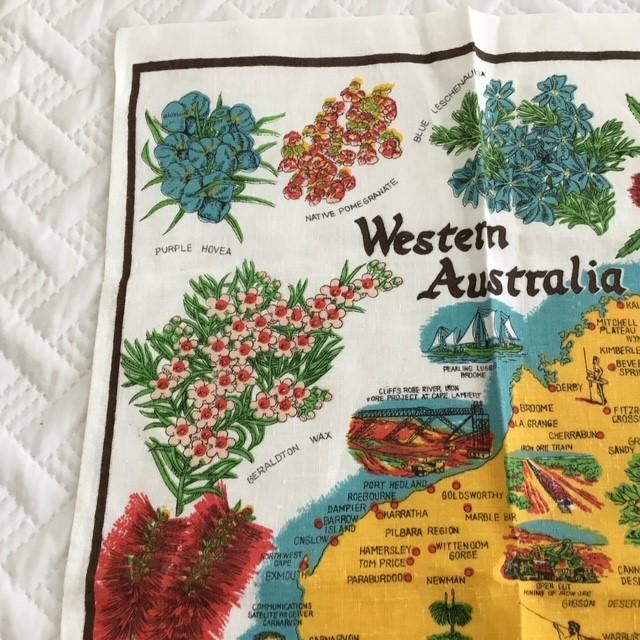 Tea towel Western Australia cotton linen blend