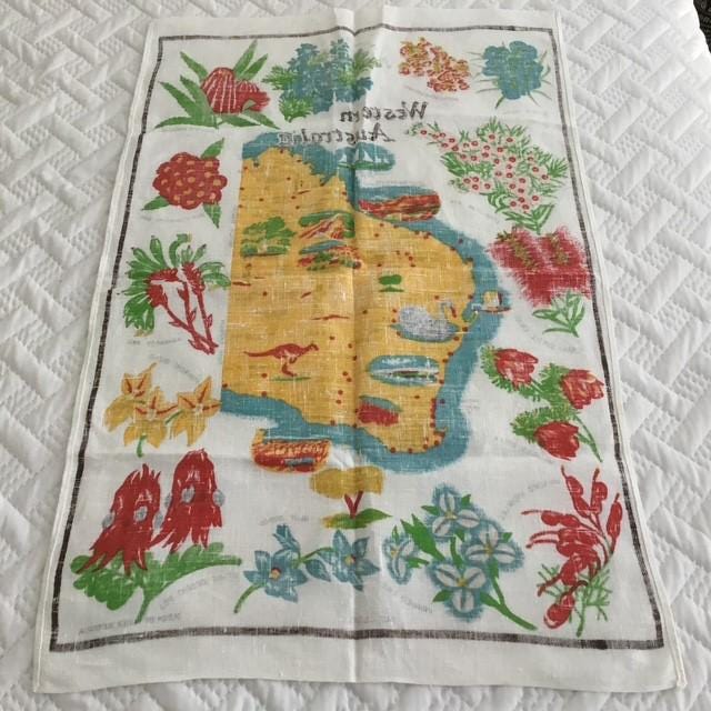 Tea towel Western Australia cotton linen blend