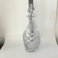 Vintage Cut Crystal Decanter with Diamond Cut Pattern Star on base, 29cm tall