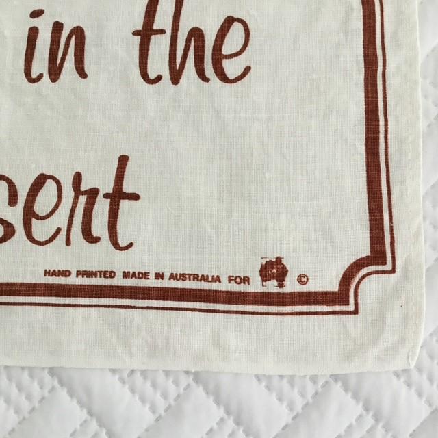 Tea towel, Wycliffe Well, Northern Territory, made in Australia