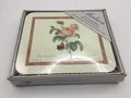 6 Coasters malson/Ashdene redoute roses, sealed box