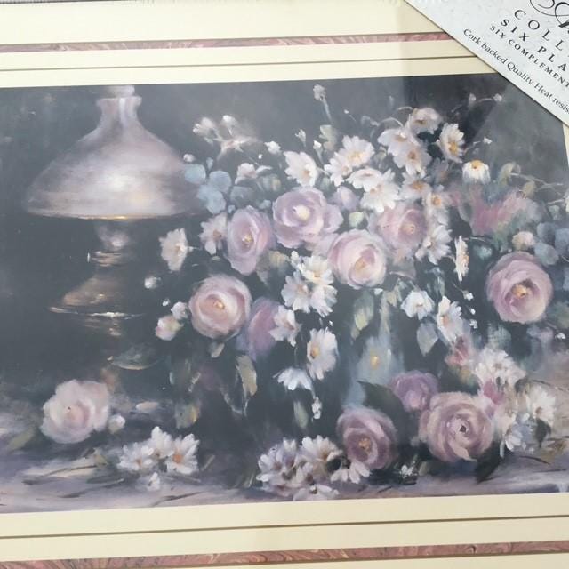 Placemats, the Ashdene collection roses, sealed box, 6 different designs