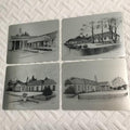Vintage Set of 4 Les Smith Metal and Felt placemats