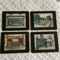 Vintage placements, John Hinde 4 Table Mats, Cork Backed, Irish pubs