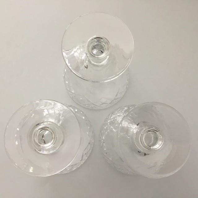 Webb Corbett Georgian pattern crystal water wine goblet lot of 3