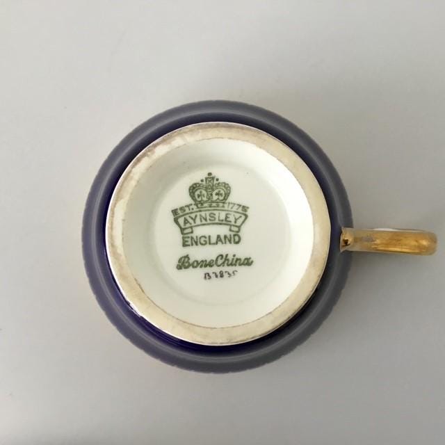 Aynsley tea cup saucer & plate trio set, Vintage Hertford, pattern B3835