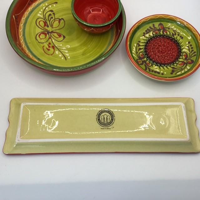 Rupi 1980 Spanish garlic greater, olive dish and spoon dish matching set