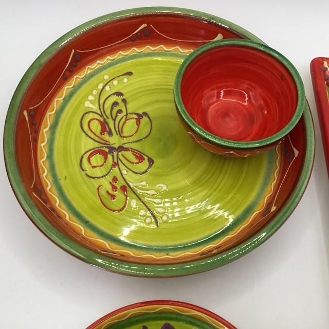 Rupi 1980 Spanish garlic greater, olive dish and spoon dish matching set