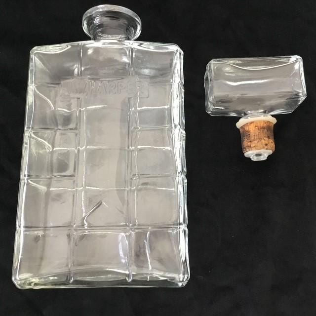 Vintage I.W.HARPER 1960s Large Bourbon Bottle, 25.5cm w/Stopper, Empty bottle only