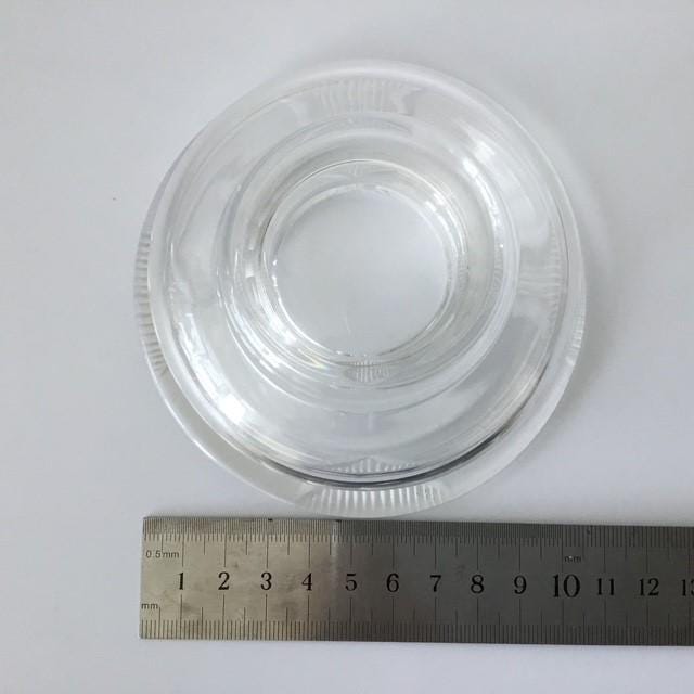 Stuart Crystal ash tray, small with art deco style, Stuart etching is on the edge