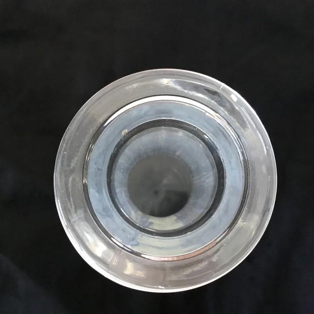 Cristal d'Arques decanter, Etched Fan & Flowers design, Crystal Carafe 27cm tall