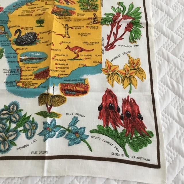 Tea towel Western Australia cotton linen blend