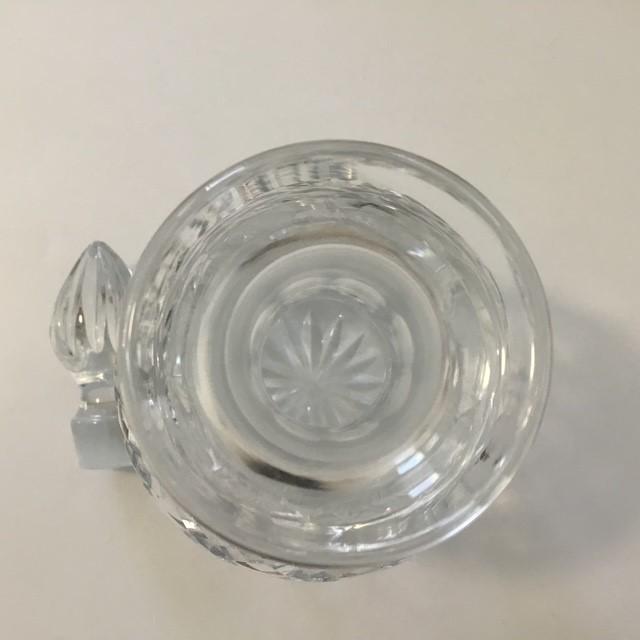Vintage Cut Crystal Decanter with Diamond Cut Pattern Star on base, 29cm tall