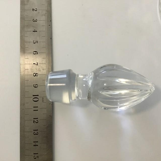 Vintage Cut Crystal Decanter with Diamond Cut Pattern Star on base, 29cm tall