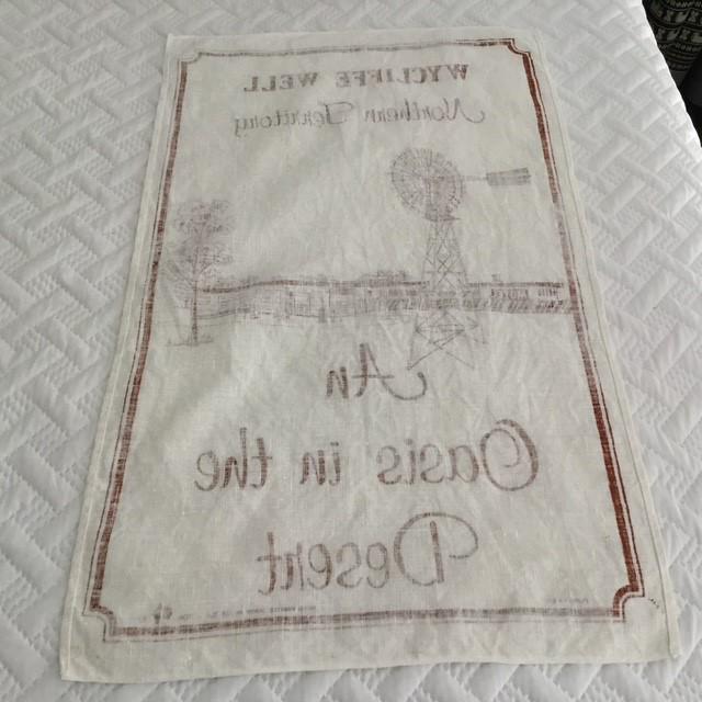 Tea towel, Wycliffe Well, Northern Territory, made in Australia