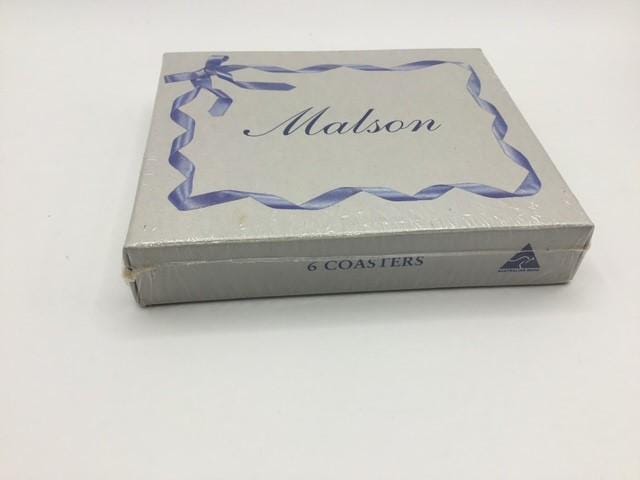 6 Coasters malson/Ashdene redoute roses, sealed box