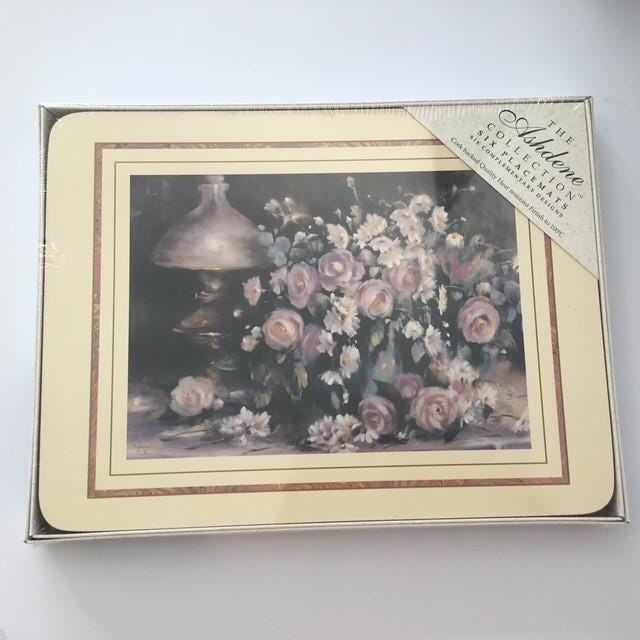 Placemats, the Ashdene collection roses, sealed box, 6 different designs