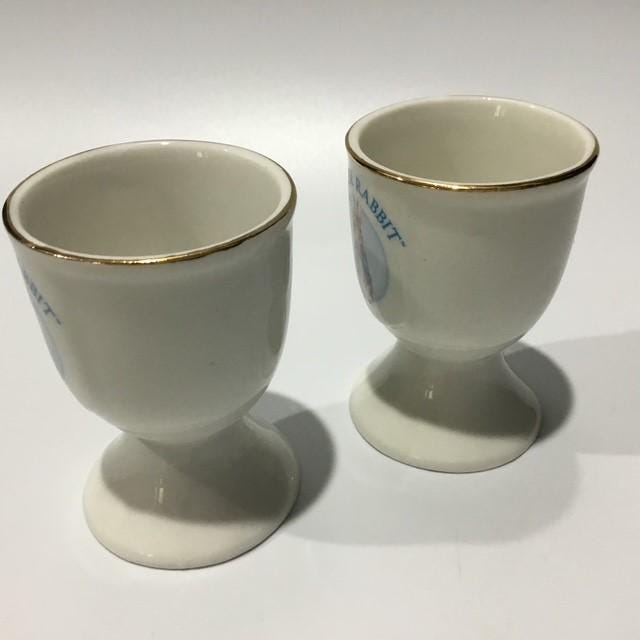 Peter Rabbit egg cup lot of  2 by F.Warne and Co 2000
