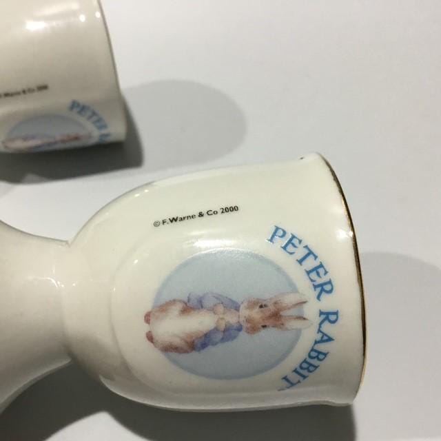 Peter Rabbit egg cup lot of  2 by F.Warne and Co 2000