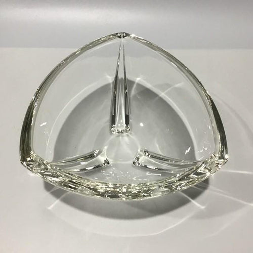 Art Deco Style Crystal Bowl with beautiful silver shine to the glass