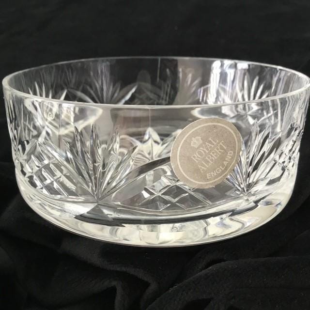 Royal Albert Hand Cut Crystal Bowl, 10cm wide by 4.3cm high