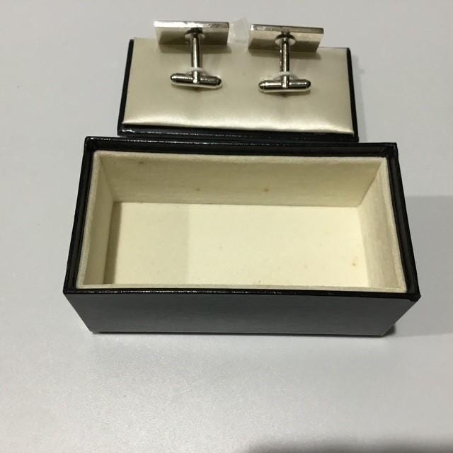 Cufflinks Multicoloured Lines with Silver coloured Trim by e.c.d