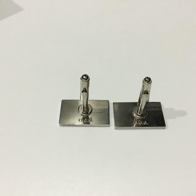 Cufflinks Multicoloured Lines with Silver coloured Trim by e.c.d