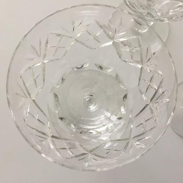 Webb Corbett Georgian pattern crystal water wine goblet lot of 3