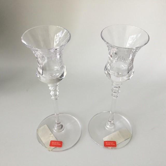 Candle Stick Holders, Mikasa Sonnet, Austria 18.5cm tall with original stickers