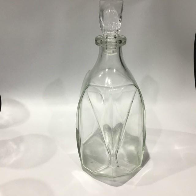 Edinburgh Scotland Alcohol Decanter, Glass Bottle, Hill Thomson & Co