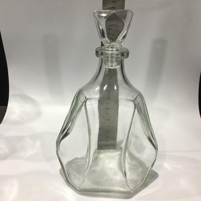 Edinburgh Scotland Alcohol Decanter, Glass Bottle, Hill Thomson & Co