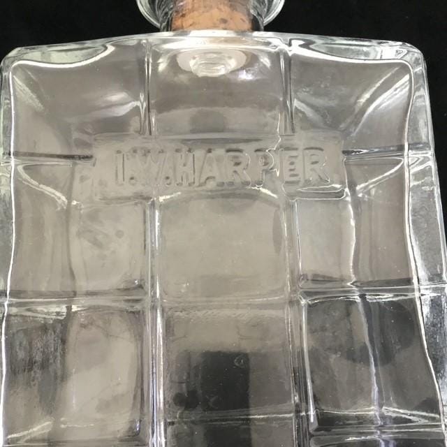 Vintage I.W.HARPER 1960s Large Bourbon Bottle, 25.5cm w/Stopper, Empty bottle only