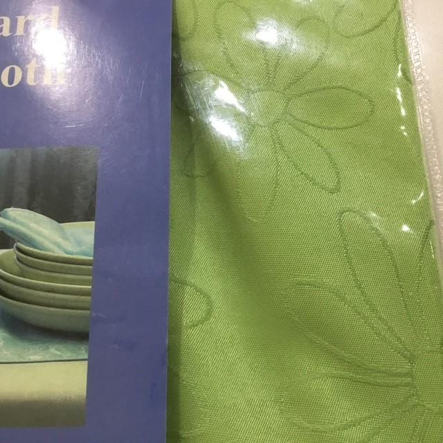 Tablecloth home collection, 160cm round jacquard green, Seats 4 to 6 retro style
