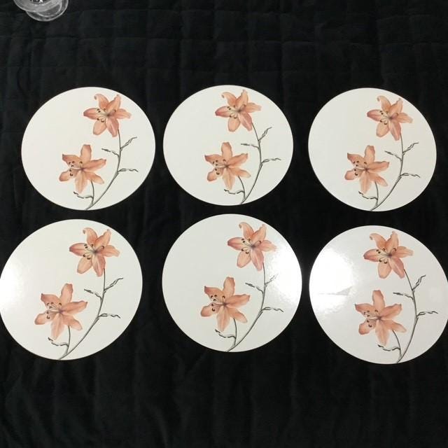 Vintage Placemats set of 6 Floral Themed possibly by Jason
