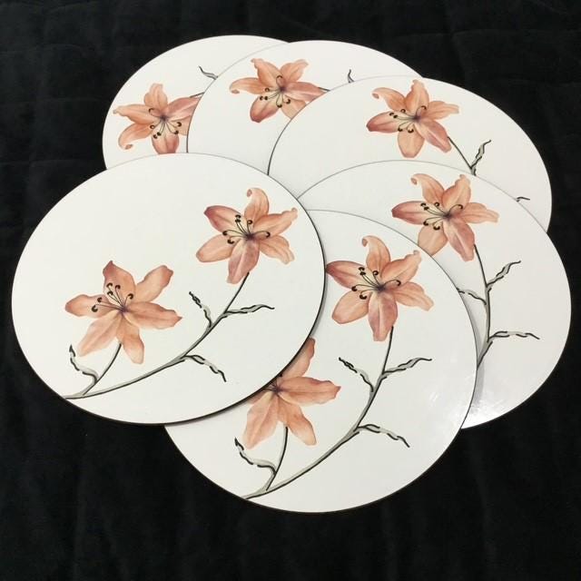 Vintage Placemats set of 6 Floral Themed possibly by Jason