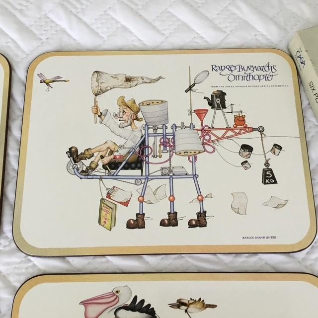 Wungle Bungles vintage placemats by Casa, with box, cork backed