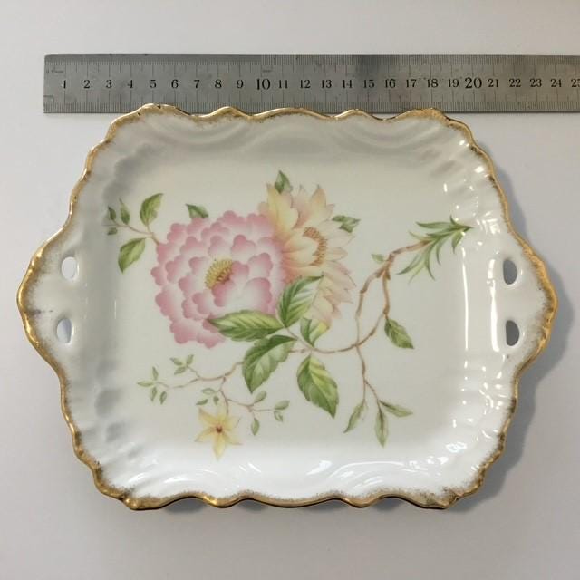 Westminster China 803 pattern milk jug, sugar bowl and tray set (older 1970's) + cookie tray (newer but still vintage)
