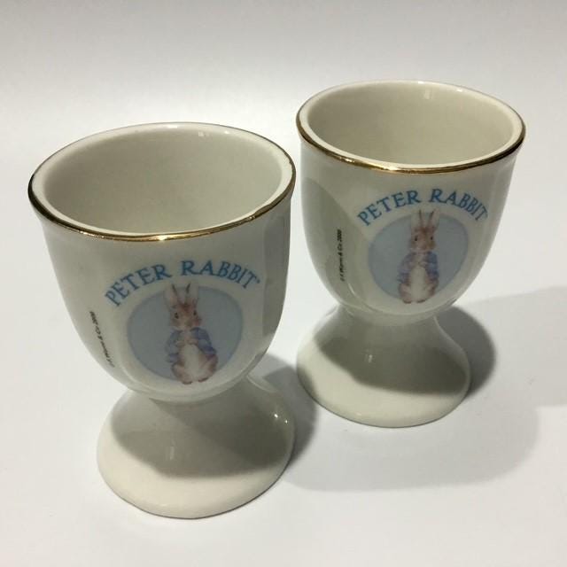 Peter Rabbit egg cup lot of  2 by F.Warne and Co 2000