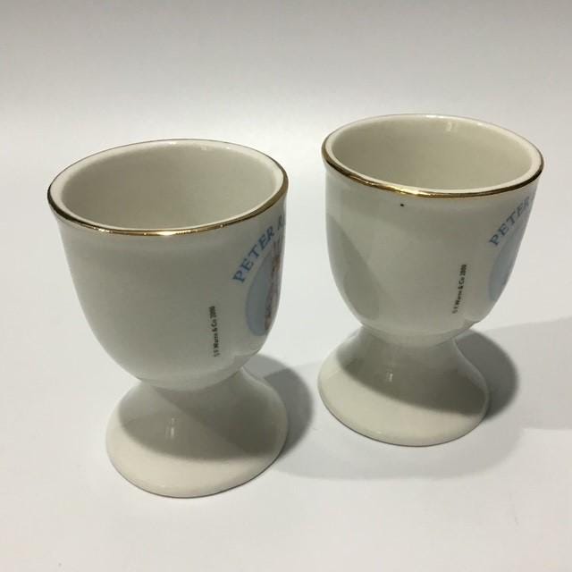 Peter Rabbit egg cup lot of  2 by F.Warne and Co 2000