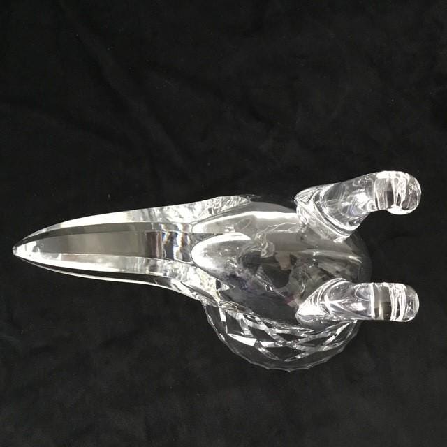 Vintage Cut Crystal Footed Cornucopia vase