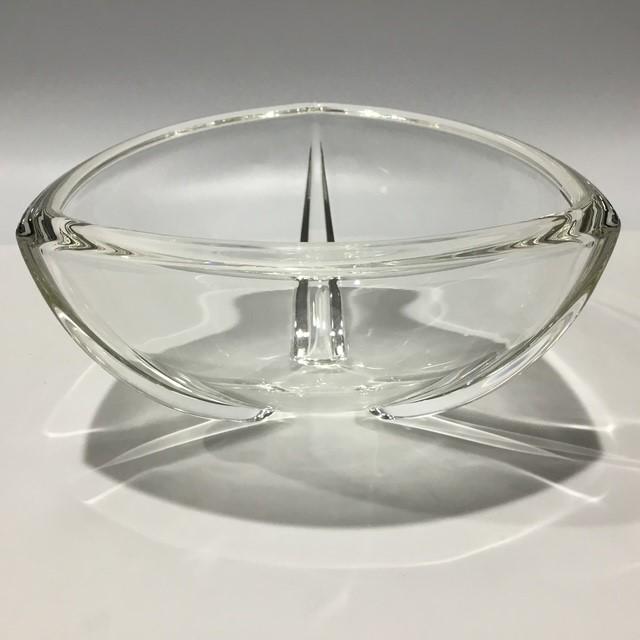 Art Deco Style Crystal Bowl with beautiful silver shine to the glass