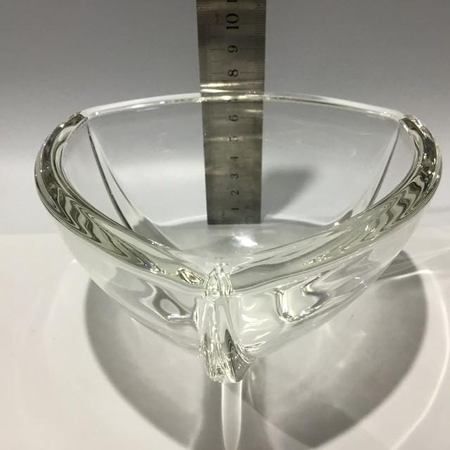 Art Deco Style Crystal Bowl with beautiful silver shine to the glass