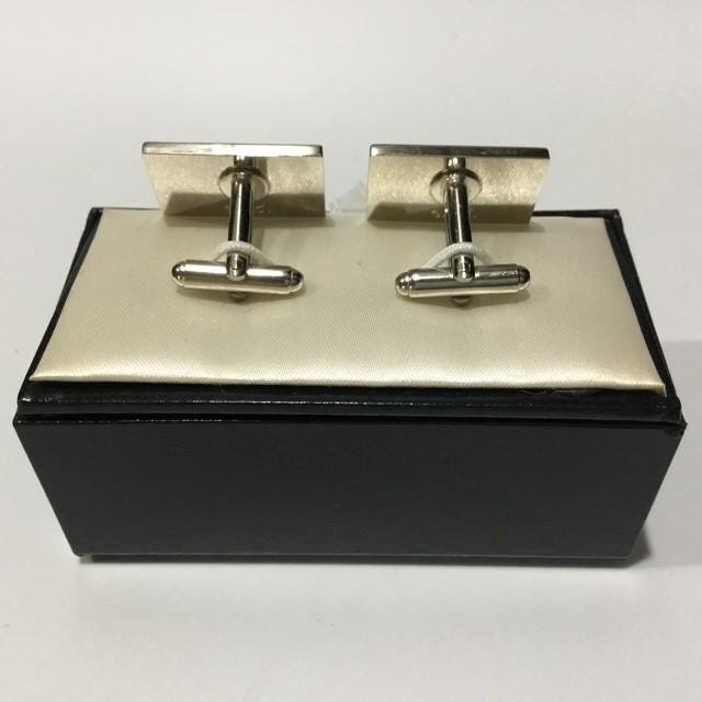 Cufflinks Multicoloured Lines with Silver coloured Trim by e.c.d