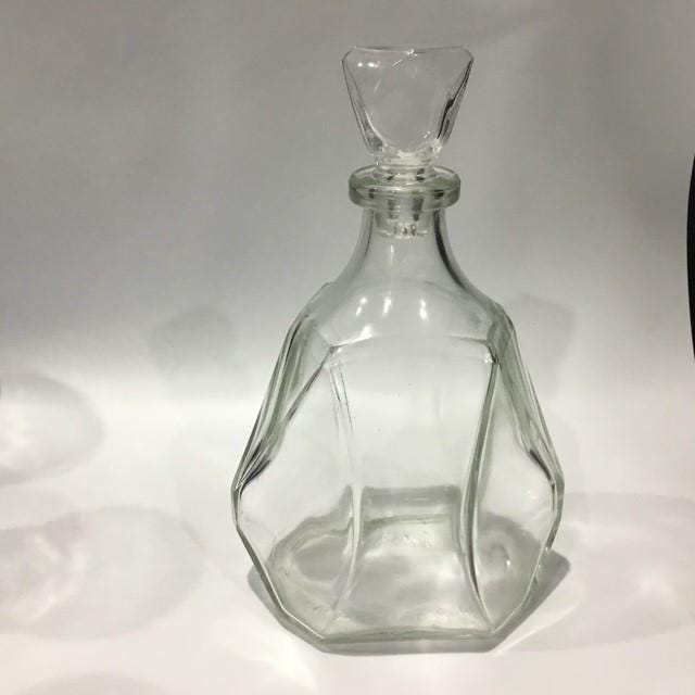 Edinburgh Scotland Alcohol Decanter, Glass Bottle, Hill Thomson & Co