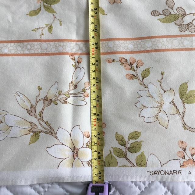 Rare Vintage Sheridan Floral Fabric, English Screen-Printed Cotton, 2m, Retro Home Décor