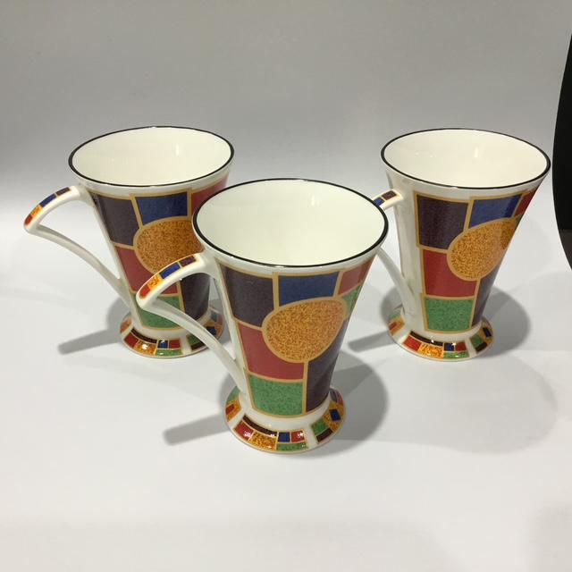 Vintage Mid Century Bone China Coffee Cup, Bauhaus Style Staffordshire Buy 1 or a set of, Made in England