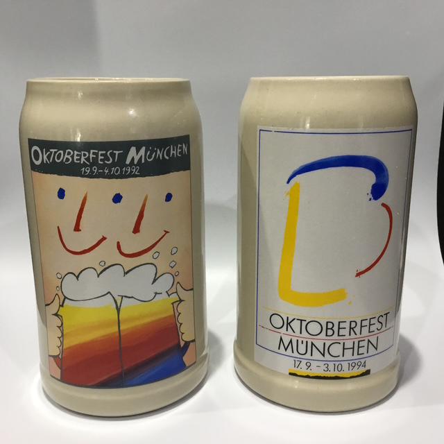 Oktoberfest Munchen Beer Stein 1992 & 1994 Rastal Lot of 2, Very Good Condition